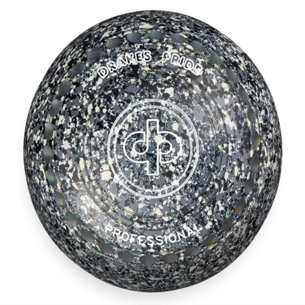 Drakes Pride Professional Bowls - Gray / White / Black, Gripped, Size 2, Heavy