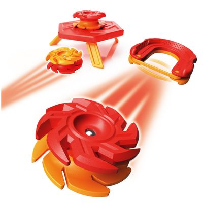 Fat Brain Toys Magshuto Mag-Kit Series 1 Flamepiercer Red, Magnetic Trick Shot System, Open-Ended Disc-Launching Skill Challenge for Ages 6 and Up