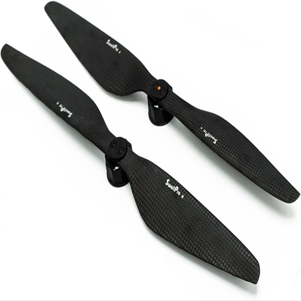 1 Pair SwellPro FD2#1655 Carbon Fiber Propellers (1CW+1CCW) Genuine for SwellPro Fisherman MAX Advanced and Basic Fishing Drone Replacement Quick Release Propellers Blades Props