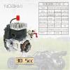 30.5cc CNC Crankcase Intake 1/5 Scale 2-Stroke Gasoline RC Engine Compatible with Walbro 997 Fit for Baja HPI Losi Redcat Rovan Compatible with All 1/5 RC car Professional Competition Model view 2