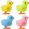 Auvitaya Easter Wind Up Chicken Toys, 4pcs Cute Plush Jumping Bunny Toy Hopping Animals Clockwork Windup Rabbit for Kids Birthday Gift Party Favors Christmas Goody Bag Fillers Prizes Treasure Box view 1