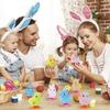 Auvitaya Easter Wind Up Chicken Toys, 4pcs Cute Plush Jumping Bunny Toy Hopping Animals Clockwork Windup Rabbit for Kids Birthday Gift Party Favors Christmas Goody Bag Fillers Prizes Treasure Box view 4