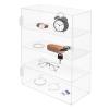 4-Tier Acrylic Display Case, Clear Jewelry Storage Box Art Collection Stand Showcase Display Cabinet with Lock Key for Stores Display Collectibles Figures, 11.81x5.9x15.75inch view 1