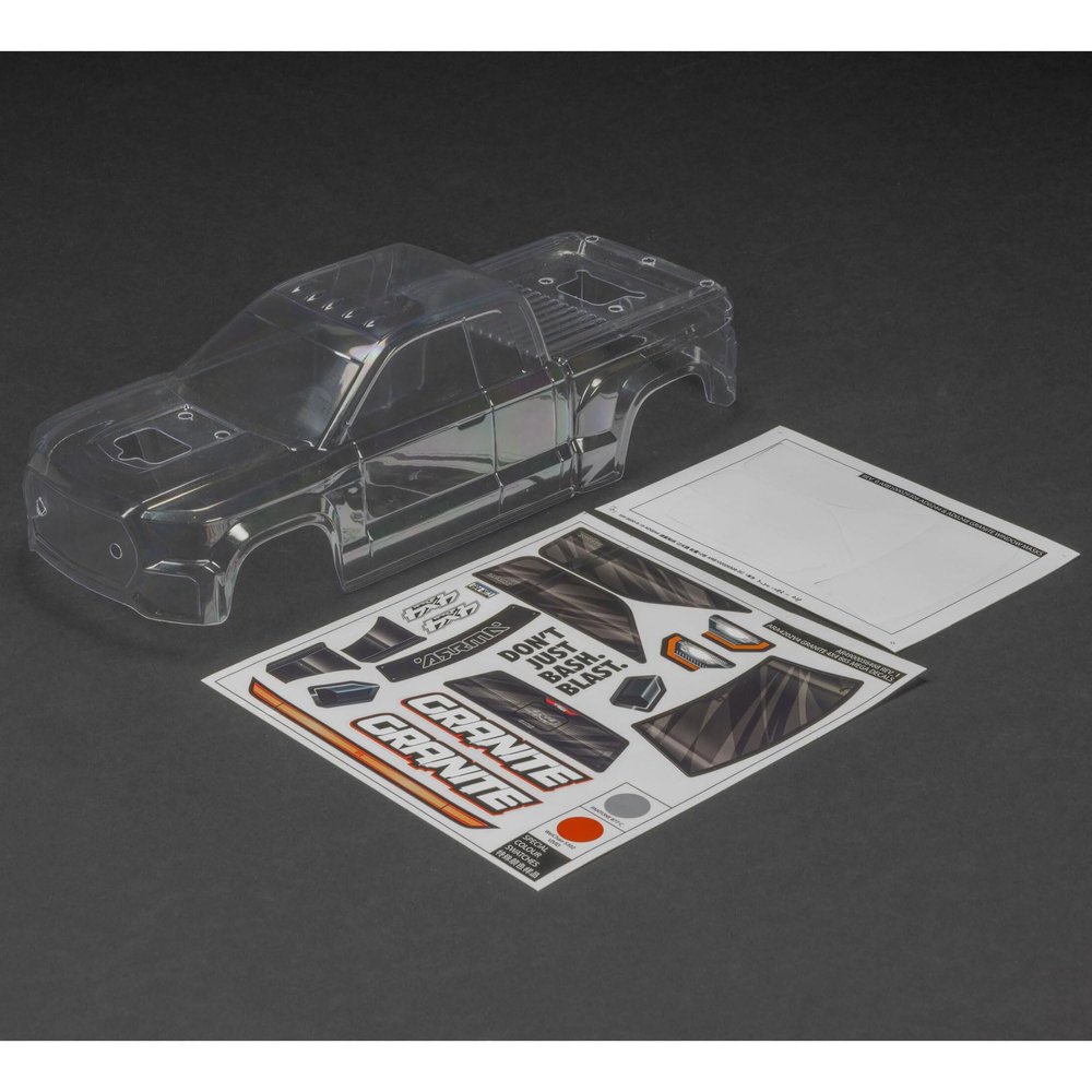 ARRMA Granite 4X4 Trimmed Body (Clear), ARA-1620