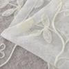 HooHero White Sheer Curtains Window Treatments Rod Pocket Gauze Fabric for Living Kids Baby Room Bedroom Floral Embroidered Countryside Pastoral Style view 4