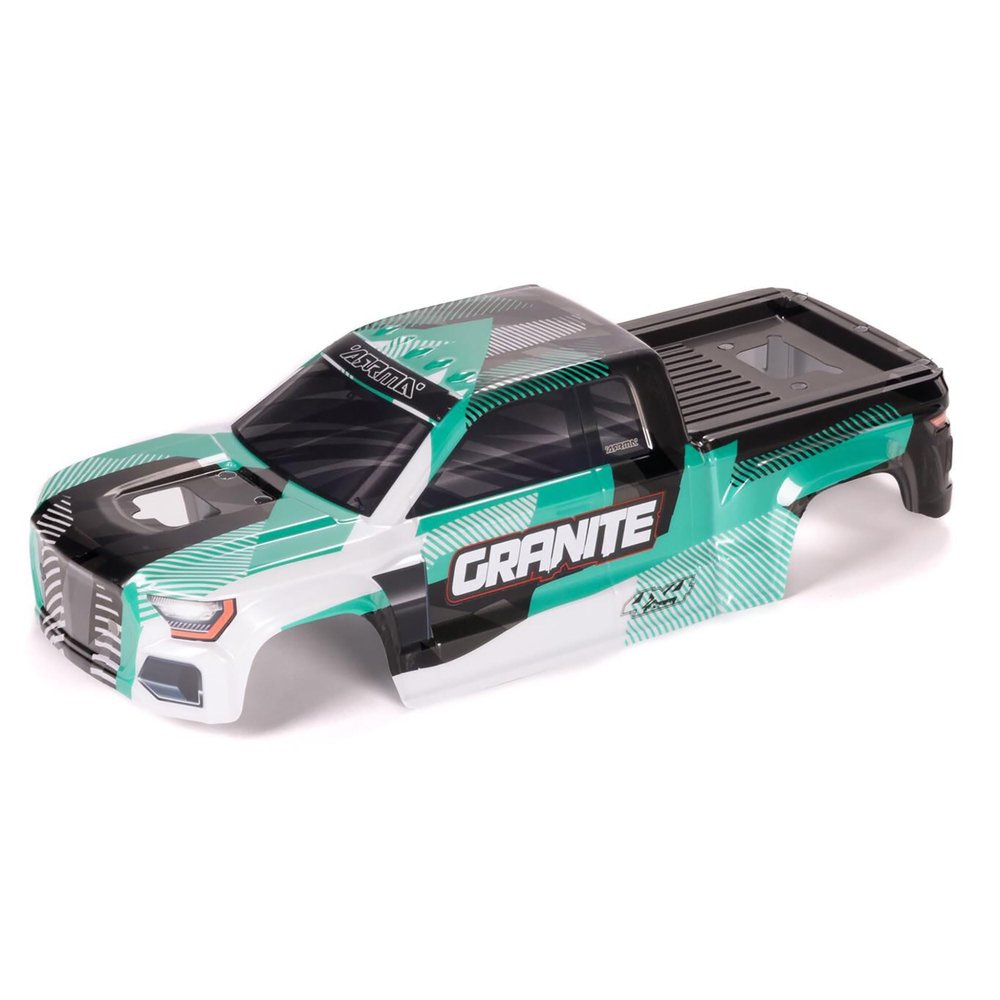 ARRMA Granite 4X4 Clipless Painted Decaled Trimmed Body (Green/Black), ARA-2317