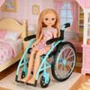 Vaguelly 1set Miniature Wheelchair Model Crutches for Dollhouses Home Decor and Miniature Landscaping Realistic Design and Materials for Display and Collecting view 2