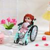 Vaguelly 1set Miniature Wheelchair Model Crutches for Dollhouses Home Decor and Miniature Landscaping Realistic Design and Materials for Display and Collecting view 3