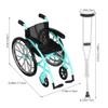 Vaguelly 1set Miniature Wheelchair Model Crutches for Dollhouses Home Decor and Miniature Landscaping Realistic Design and Materials for Display and Collecting view 4