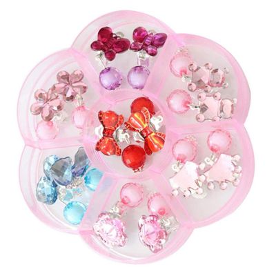 ORFOFE Fashionable Clip-on Earrings 7 Pair Set Acrylic Earrings for Girls Party Favor