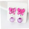 ORFOFE Fashionable Clip-on Earrings 7 Pair Set Acrylic Earrings for Girls Party Favor view 2