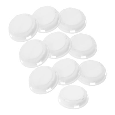 KONTONTY Piggy Bank Plug Replacement 10pcs Money Box Plugs Round Stoppers Abs Plastic White Color