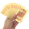Waterproof Plastic Cards Embossed Gold Foil Table Games for Beach Camping Leisure view 2