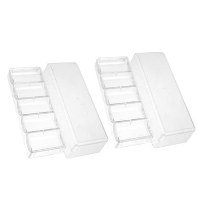 CIYODO 2pcs Poker Chips Box Storage Organizer Lids Poker Chips Tray Stackable Storage Box