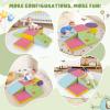 Costzon Toddler Climbing Toys Indoor, 6 Pieces Soft Play Blocks with EPE Foam, PU Leather Cover & Vivid Colors for Inside Climb and Crawl Activity, Foam Climbing Blocks for Toddlers Baby Kids view 3