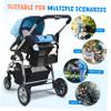 KOMBIUDA Stroller Caddy Organizer Stroller Bag Oxford Cloth Large Capacity Diaper Storage view 3