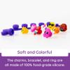 Fat Brain Toys Plip Charms Purple, Cute Customizable Charm Bracelet and Ring, Soft and Squishy DIY Jewelry Making Kit for Boys and Girls Ages 4 to 10 view 2