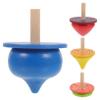 NAMOARLY Wooden Peg-top Game Kids Educational Toys 4pcs Wooden Spinning Top for Boys and Girls Safe view 1