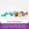 Fat Brain Toys Plip Charms Teal, Cute Customizable Charm Bracelet and Ring, Soft and Squishy DIY Jewelry Making Kit for Boys and Girls Ages 4 to 10 view 2