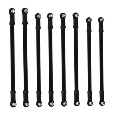 Abaodam 8pc Aluminum Alloy Pull Tie Rods for Rc Model Car Compatible Wheelbase Smooth Design for Enhanced Performance