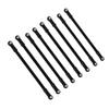 GARVALON 8pc Aluminum Alloy Pull Rod Rc Car Models Flexible Design Compatible with Wrangler and Wheelbase Vehicles Black view 1