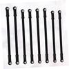 GARVALON 8pc Aluminum Alloy Pull Rod Rc Car Models Flexible Design Compatible with Wrangler and Wheelbase Vehicles Black view 2
