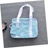 BESTYASH Candy Student Bag School Satchel Thick Straps Sky-blue and White Design for Teens Schooling Travel and Outdoor Activities view 2