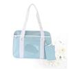 BESTYASH Candy Student Bag School Satchel Thick Straps Sky-blue and White Design for Teens Schooling Travel and Outdoor Activities view 3