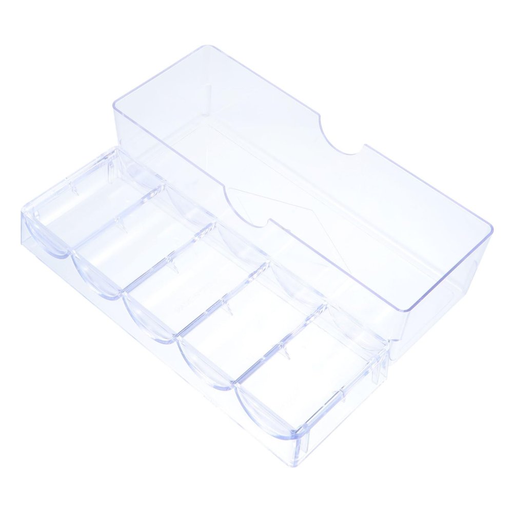 KICHOUSE Poker Chip Storage Box Dividers Mahjong Chips Organizer Pp Material Portable Small Box Easy to Use