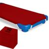 10 Pack Daycare Cot Sheets, 22" x 40" Daycare Cot Size Sheet with Corner Elastic Loops for Child Boys Girls, Breathable, Durable & Easy Care Nap Mat Bedding for Toddlers & Preschoolers, Burgundy view 1