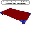 10 Pack Daycare Cot Sheets, 22" x 40" Daycare Cot Size Sheet with Corner Elastic Loops for Child Boys Girls, Breathable, Durable & Easy Care Nap Mat Bedding for Toddlers & Preschoolers, Burgundy view 2
