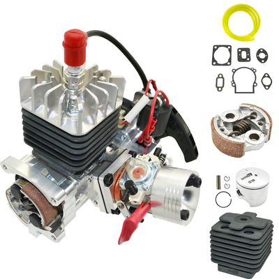 32cc Professional Competition Grade CNC Crankcase Intake 1/5 Scale 2-Stroke Gasoline RC Engine Compatible with Walbro 1191 Carburetor and NGK Spark Plug Fit for Baja HPI Losi Redcat Rovan