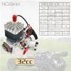 32cc Professional Competition Grade CNC Crankcase Intake 1/5 Scale 2-Stroke Gasoline RC Engine Compatible with Walbro 1191 Carburetor and NGK Spark Plug Fit for Baja HPI Losi Redcat Rovan view 2