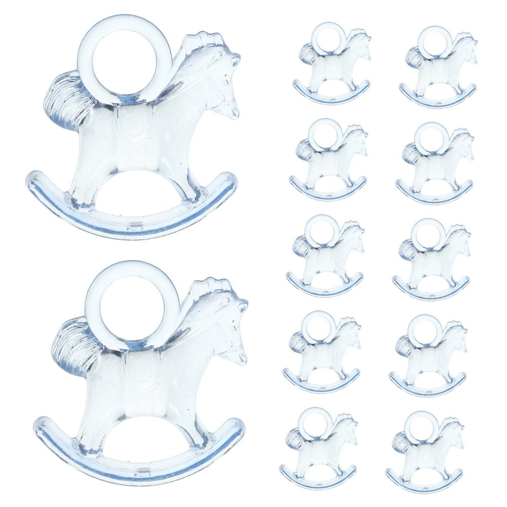 HOOTNEE 48pcs Rocking Horse Toy Acrylic Craft for Newborn Shower Party Decorations