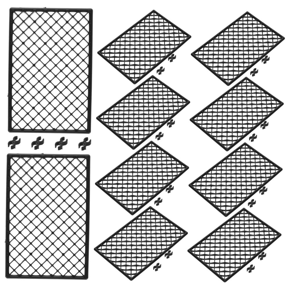 CORHAD 30pcs Rc Car Garage Mesh Panel for DIY Assembly High Compatibility for Drift Field and Miniature Road Easy Installation for Enthusiasts and Hobbyists