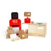 Bigjigs Toys Post Office Set - 20 Pieces Wooden Postie Play Set, Toddler Fantasy Play Sets and Accessories, Role Play Gifts for Kids, Age 3 Years view 1