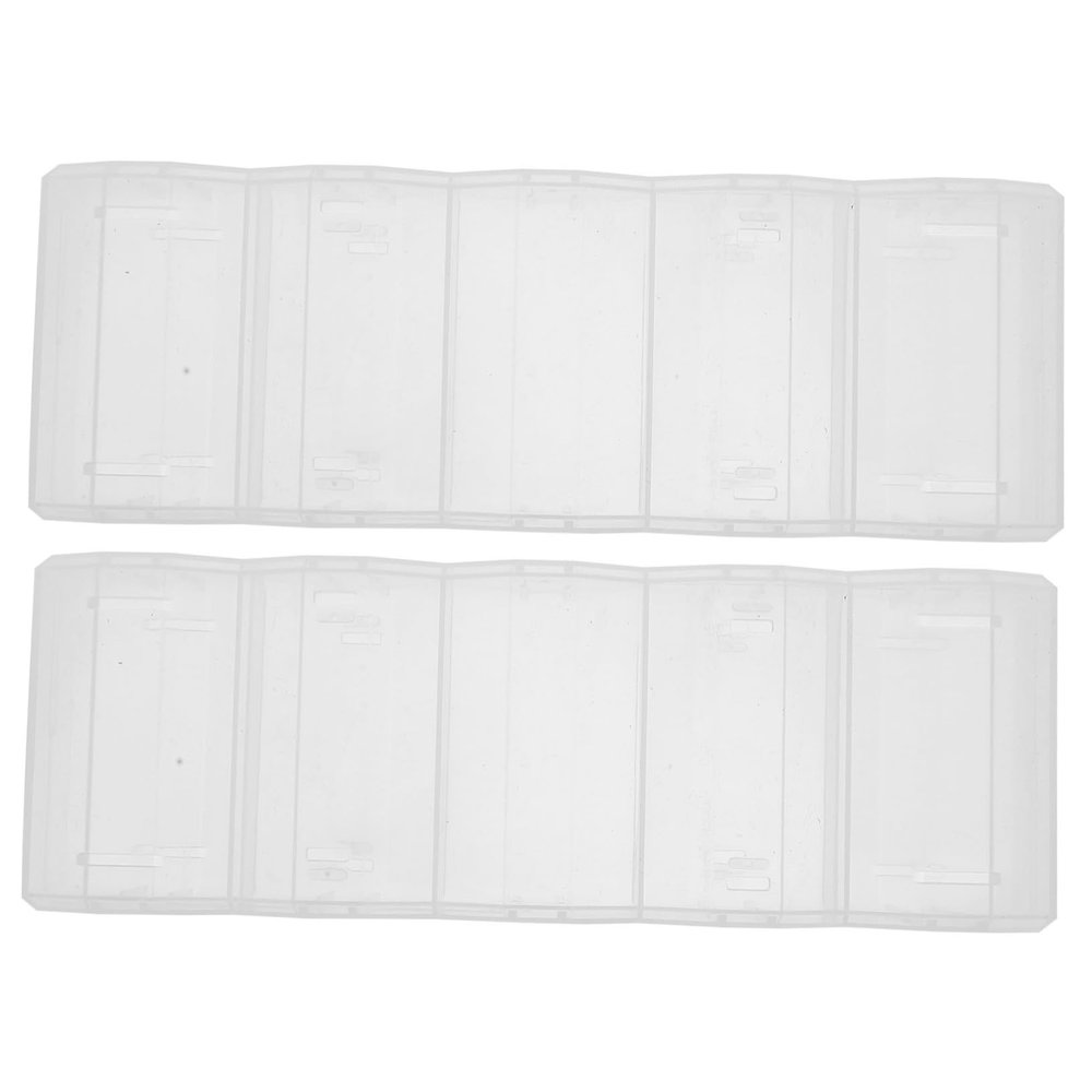 CORHAD 2pcs Clear Poker Chip Holder Storage Box with Lid Reusable Plastic Case for Chips Portable Poker Organizer for Party and Game
