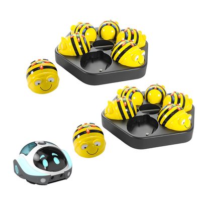 12 STEM Bee Bots Coding Robot See & Say Version, 2 Docking Stations with Free 1 Loti-Bot Programmable STEAM Robot | Educational Programming Classroom Teaching Learn Robotics