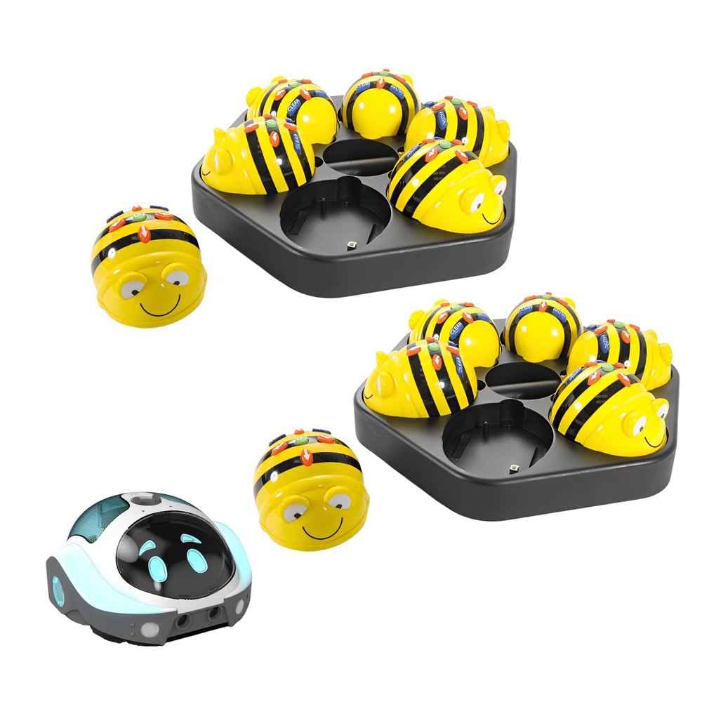 12 STEM Bee Bots Coding Robot See & Say Version, 2 Docking Stations with Free 1 Loti-Bot Programmable STEAM Robot | Educational Programming Classroom Teaching Learn Robotics