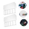 FELTECHELECTR 2pcs Poker Chips Storage Organizer with Lids Chip Capacity Rack Transparent Tray for Tidy Game and Easy Access view 3