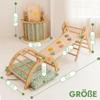 Goodevas 5-in-1 Toddler Climbing Toys Indoor Set - Pikler Triangle, Climbing Arch, Balance Cushion, Montessori Climbing Gym for Toddlers 1-3, Foldable Wooden Baby Activity Center, Jungle Gym for Kids view 2