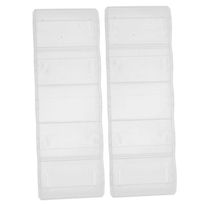 FELTECHELECTR 2pcs Clear Poker Chip Case with Lid Portable Storage Organizer for Chips Plastic Holder for Gaming and Parties for