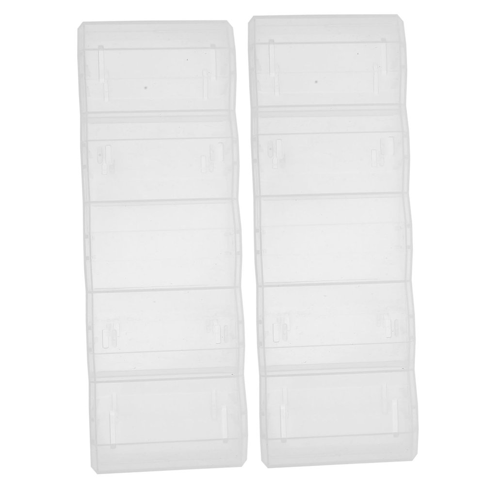 FELTECHELECTR 2pcs Clear Poker Chip Case with Lid Portable Storage Organizer for Chips Plastic Holder for Gaming and Parties for
