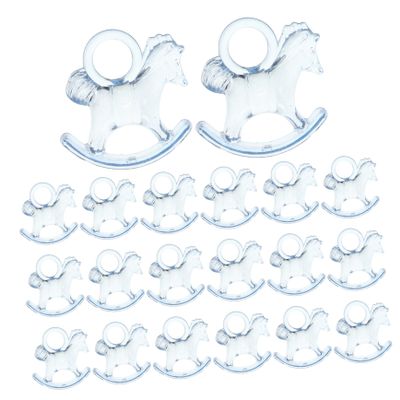 Hemoton 48pcs Acrylic Rocking Horse Decor Shower Supplies for Newborn Party Favors Girl Boy Decorations