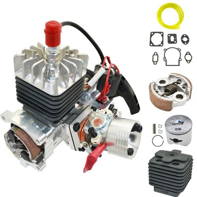 29cc Professional Competition Grade CNC Crankcase Intake 1/5 Scale 2-Stroke Gasoline RC Engine Compatible with Walbro 1191 Carburetor and NGK Spark Plug Fit for Baja HPI Losi Redcat Rovan