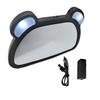 Abaodam Car Mirror Car Interior Rear Mirror Rotatable Led Lighting Easy to Install view 1