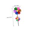 HANABASS 4pcs PVC Heart Petal Pinwheel Decor Windmill for Outdoor Garden for Boys and Girls Playtime Party Decorations and Lawn Adornments view 2