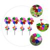 HANABASS 4pcs PVC Heart Petal Pinwheel Decor Windmill for Outdoor Garden for Boys and Girls Playtime Party Decorations and Lawn Adornments view 3