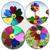 HANABASS 4pcs PVC Heart Petal Pinwheel Decor Windmill for Outdoor Garden for Boys and Girls Playtime Party Decorations and Lawn Adornments view 4