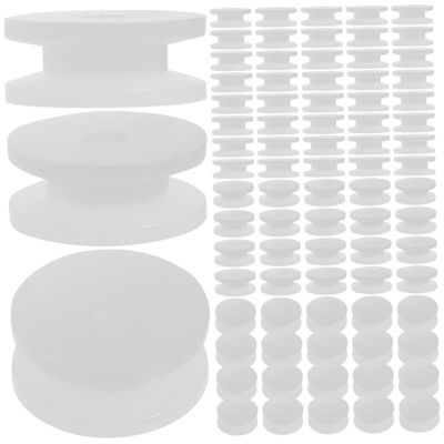 BRIGHTFUFU 100pcs Plastic Belt Pulley Wheel with Hole Gear for DIY Rc Cars Planes and Toys Lightweight Low Resistance Smooth Running for Easy Installation